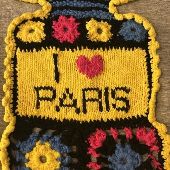 Michaela Buerger I love Paris perfume bottle sweatshirt with crochet detail, M - Picture 10 of 16